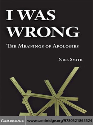 cover image of I Was Wrong